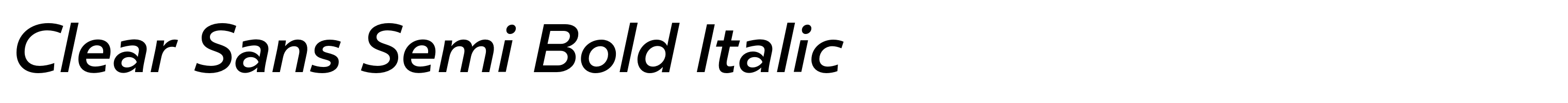Clear Sans Semi Bold Italic